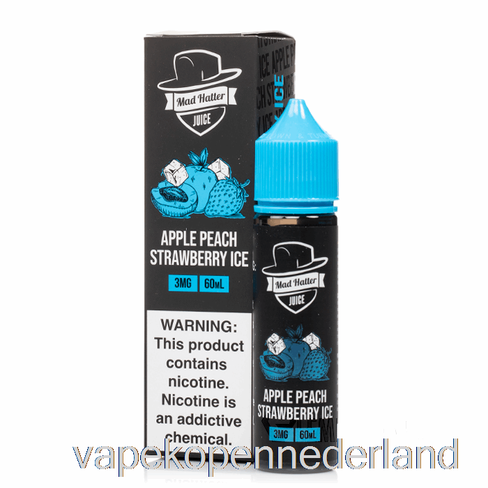 Vape Nederland Appel Perzik Aardbei Ijs - Gekke Hoedenmaker - 60ml 0mg